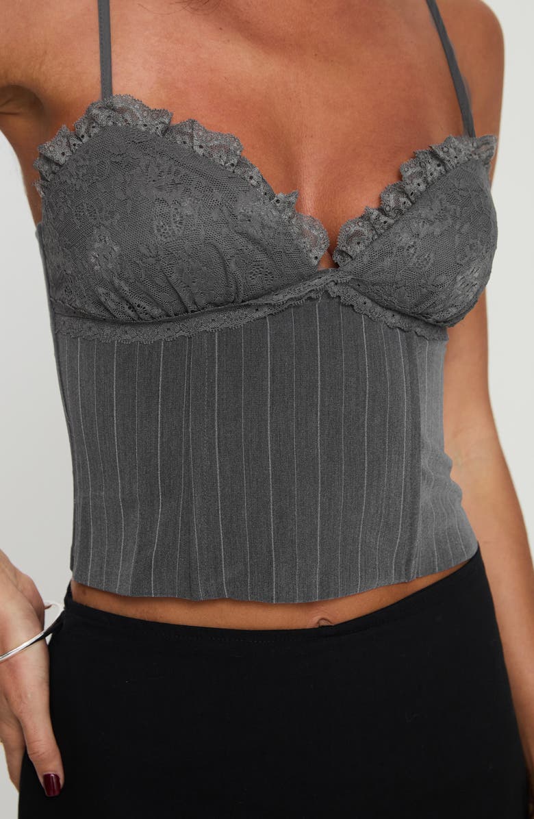 Princess Polly Ferran Pinstripe Corset Camisole, Alternate, color, 