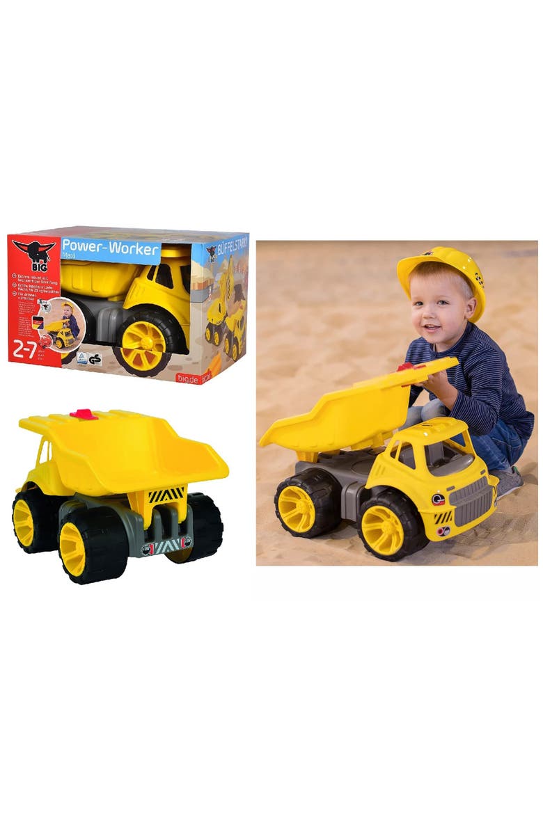 Aquaplay Big Power Worker Maxi Truck Rideon, 55Lb Capacity, Kids, Alternate, color, Yellow