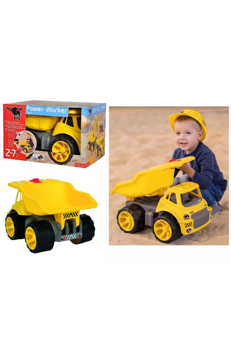 BIG Spielwarenfabrik, brand Aquaplay Aquaplay Big Power Worker Maxi Truck Rideon, 55Lb Capacity, Kids, Alternate, color, Yellow