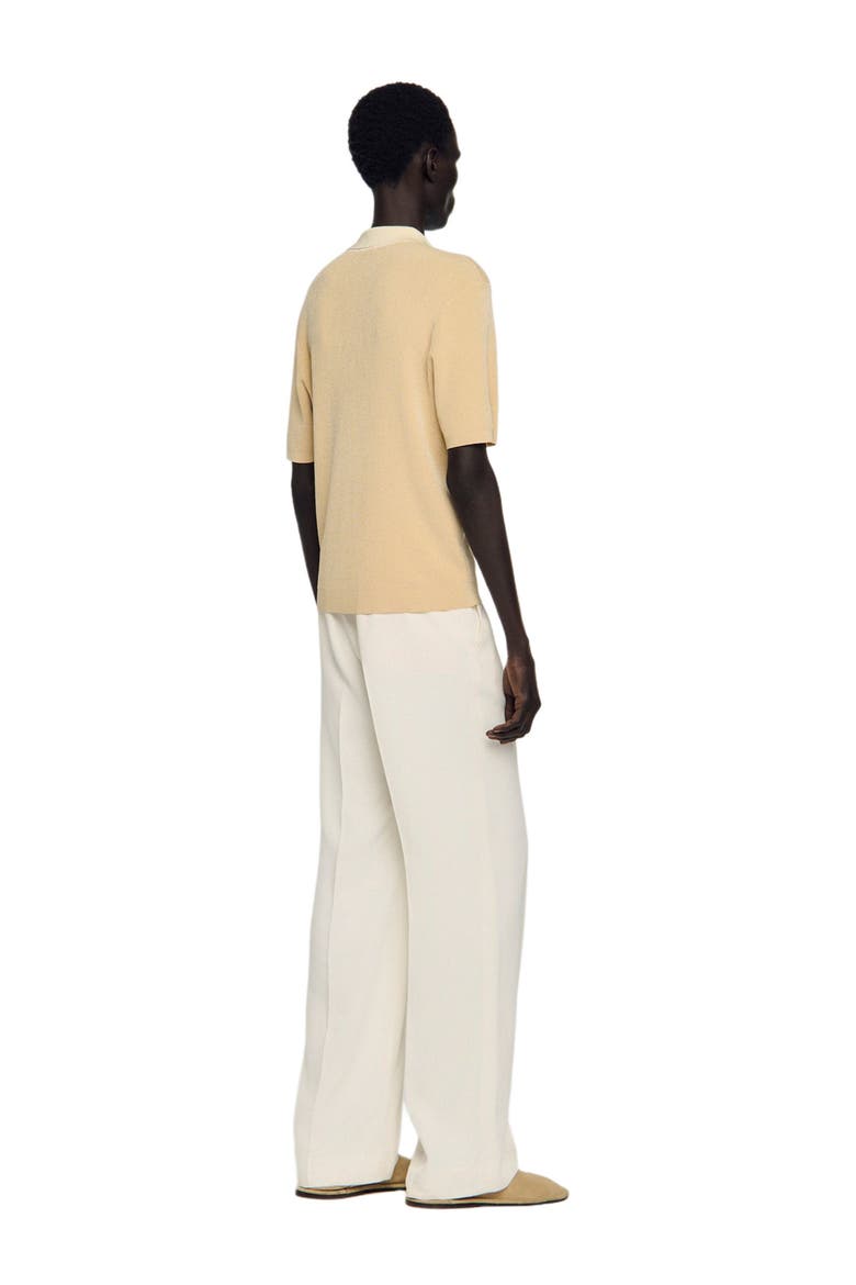 Two-tone polo shirt, Alternate, color, Sand