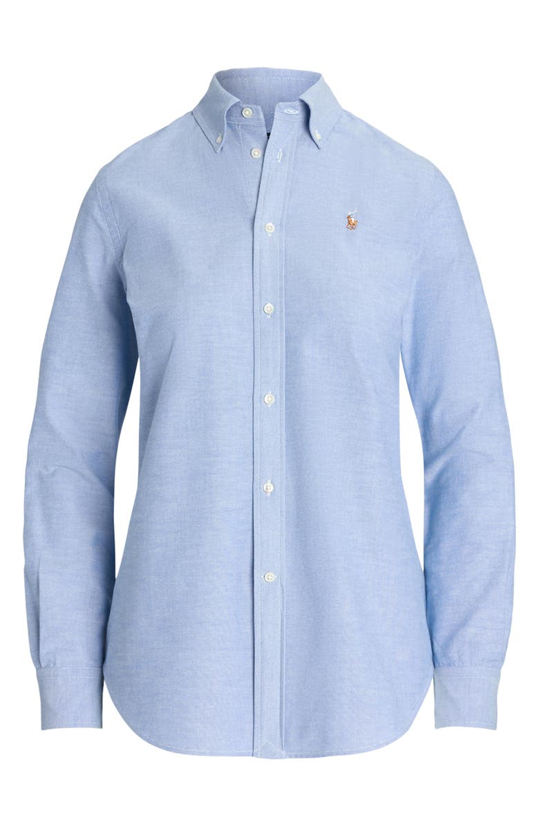 Polo Ralph Lauren Slim Fit Stretch Oxford Shirt, Alternate, color, Blue