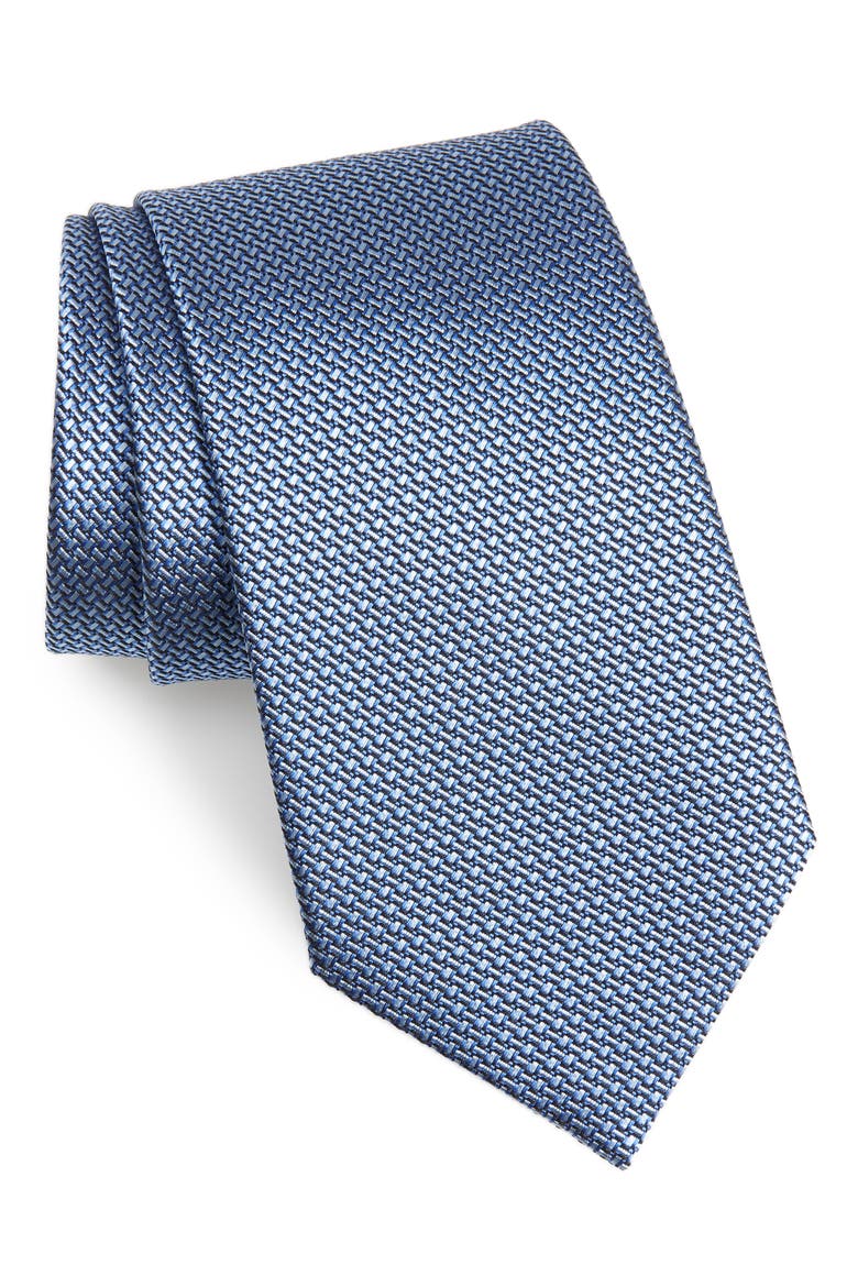 Ermenegildo Zegna Silk Tie, Main, color, BLUE
