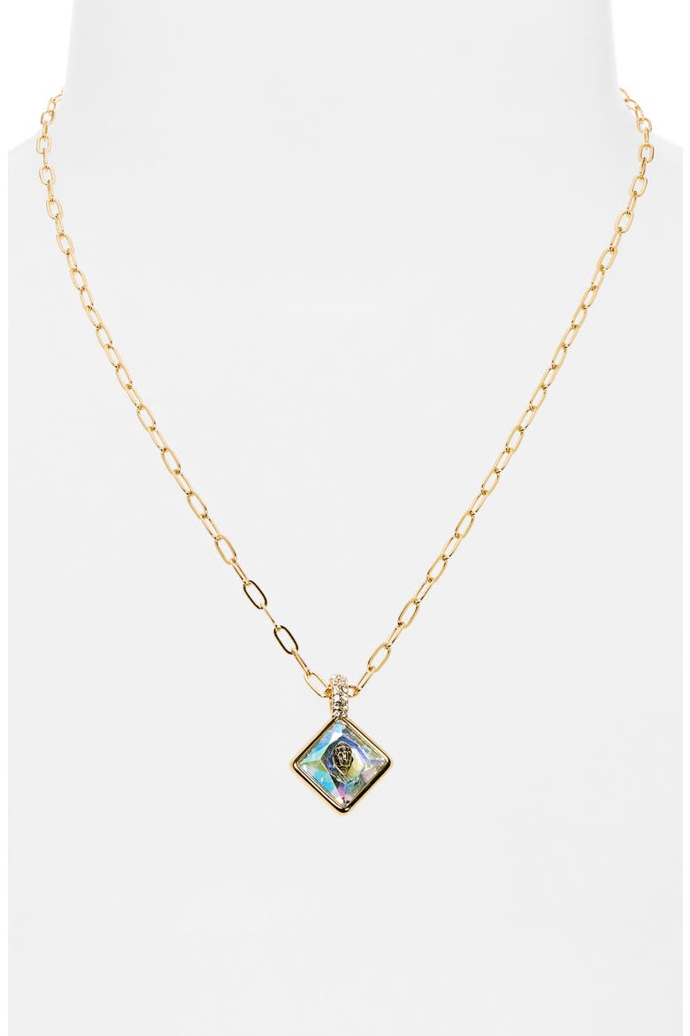 Eagle Head Crystal Pendant Necklace, Alternate, color, CRYSTAL