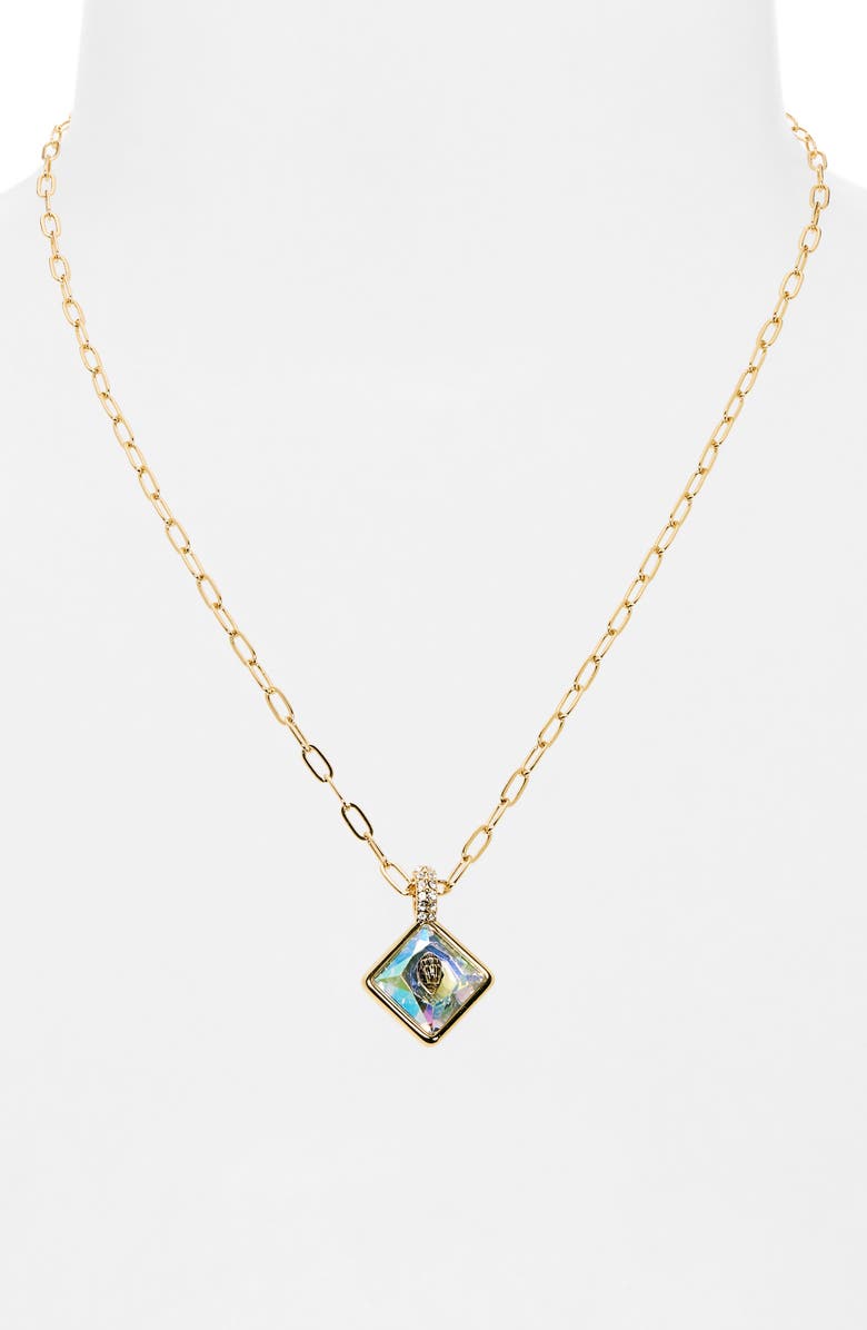 Kurt Geiger London Eagle Head Crystal Pendant Necklace, Alternate, color, 