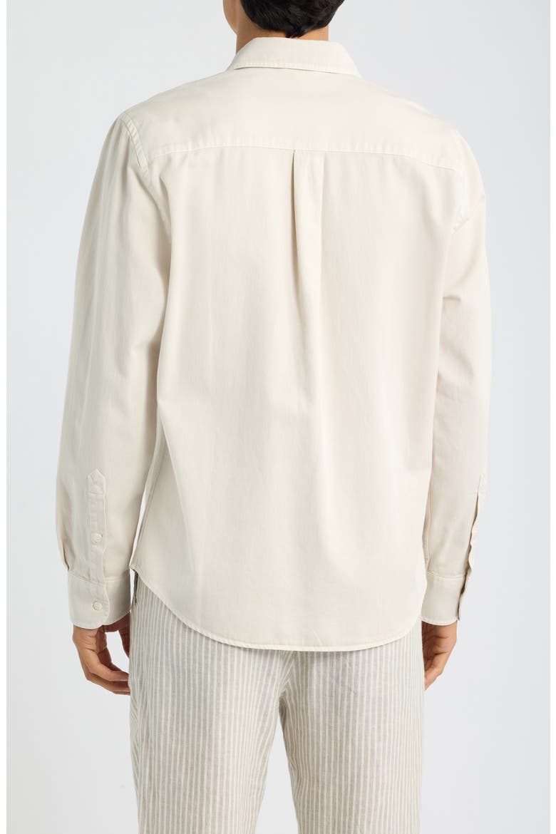 Organic Cotton Twill Long Sleeve Shirt, Alternate, color, CREAM