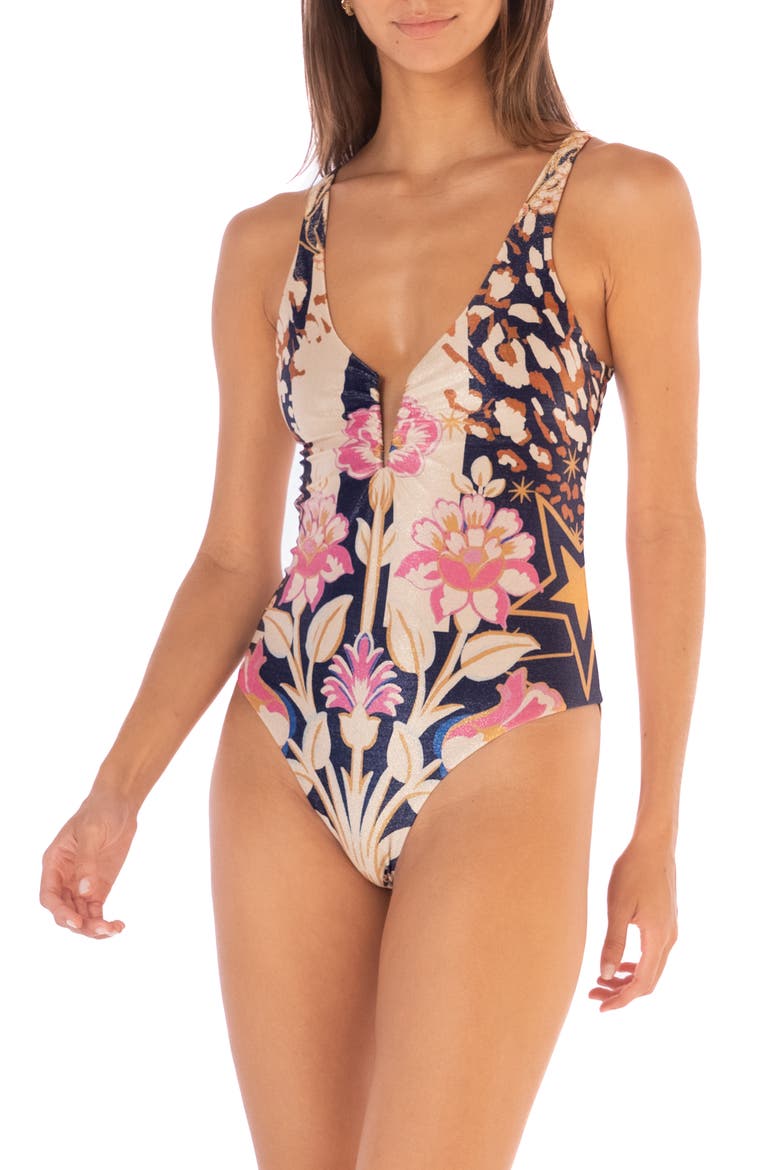 Maaji Patchwork Rose Cassidy Reversible One-Piece Swimsuit (Women