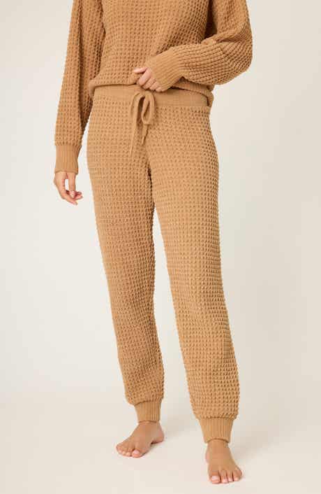 PJ Salvage Chenille Waffle Knit Lounge Pants