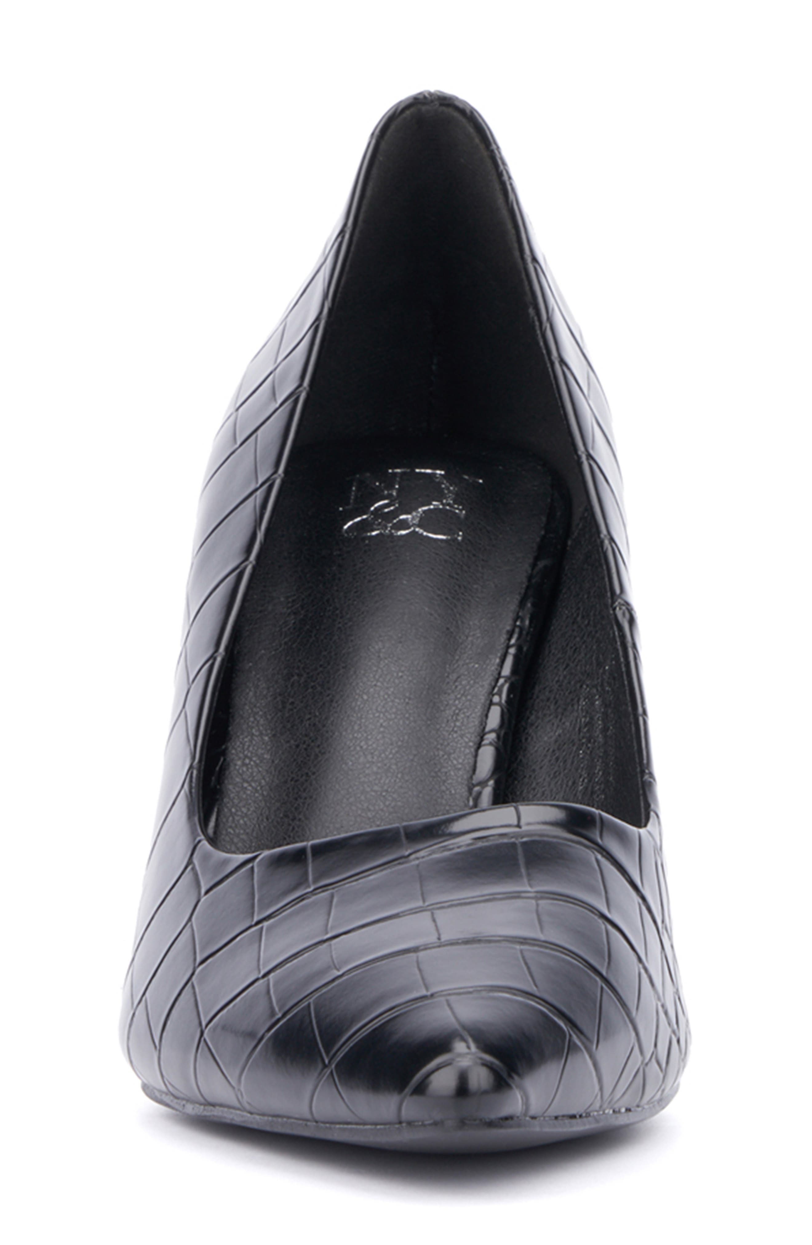 NEW YORK AND COMPANY Belle Reptile Embossed Pump, Alternate, color, Black Croc
