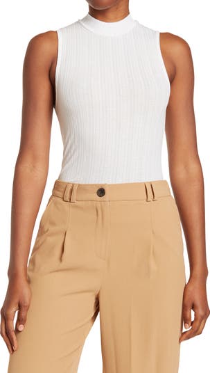 Vince Mock Neck Shell Ribbed Knit Tank | Nordstromrack