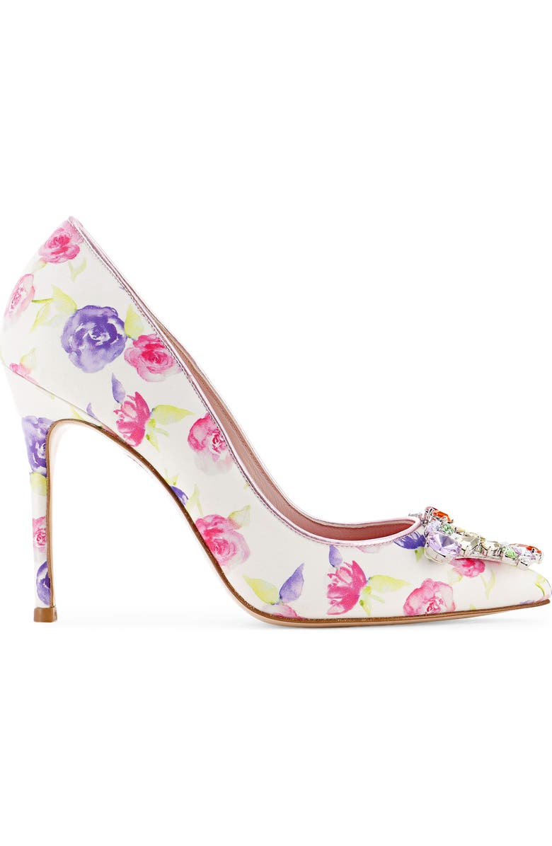 SOPHIA WEBSTER x LoveShackFancy Margaux Crystal Embellished Stiletto Pump, Alternate, color,