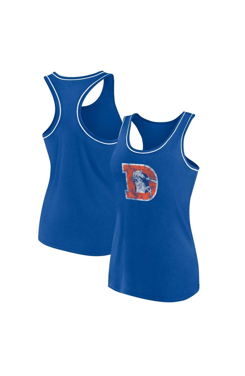 FANATICS Women's Fanatics Branded Royal Denver Broncos Primary Logo Racerback Tank Top, Main, color, 