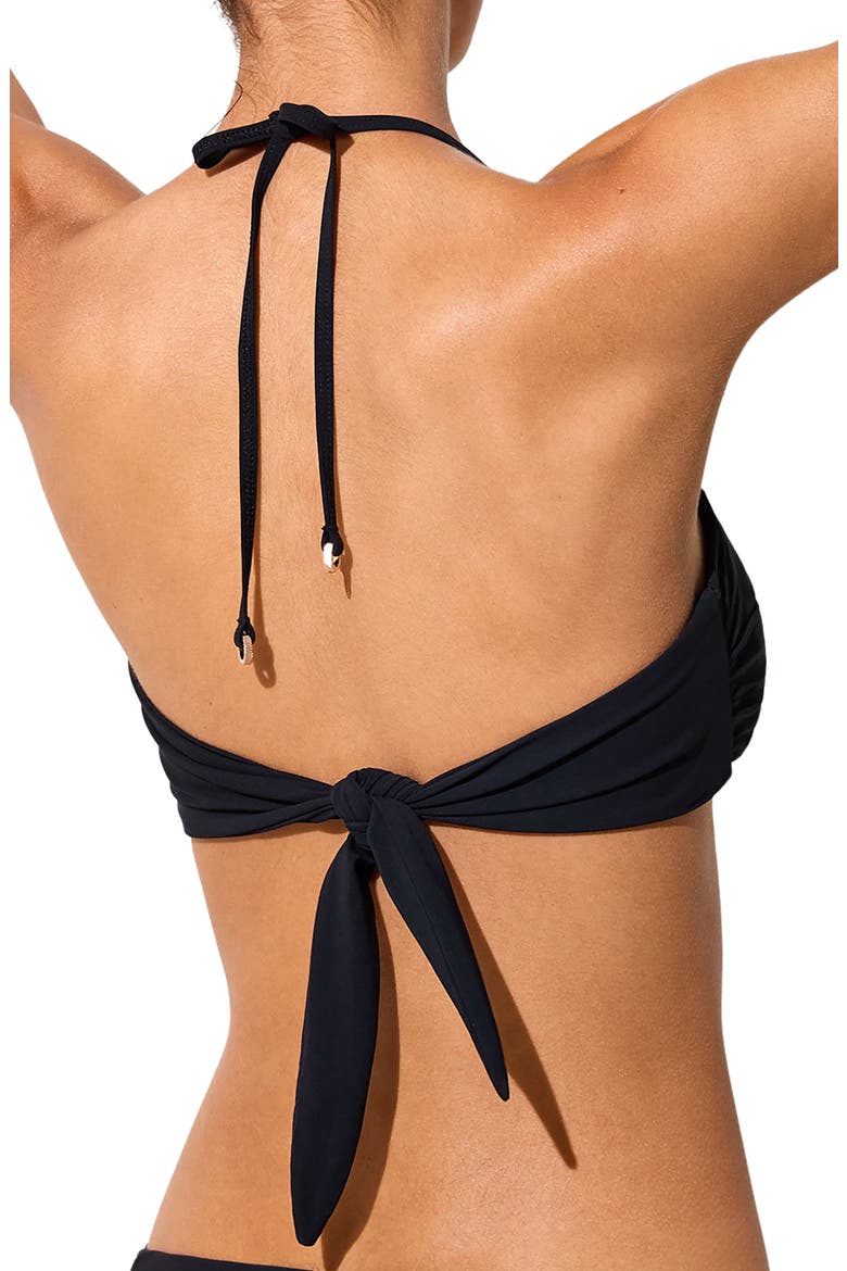 Carina Bandeau Bikini Top, Alternate, color, BLACK