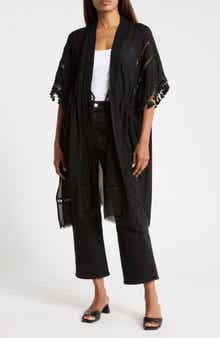 Crinkle Cinched Waist Duster