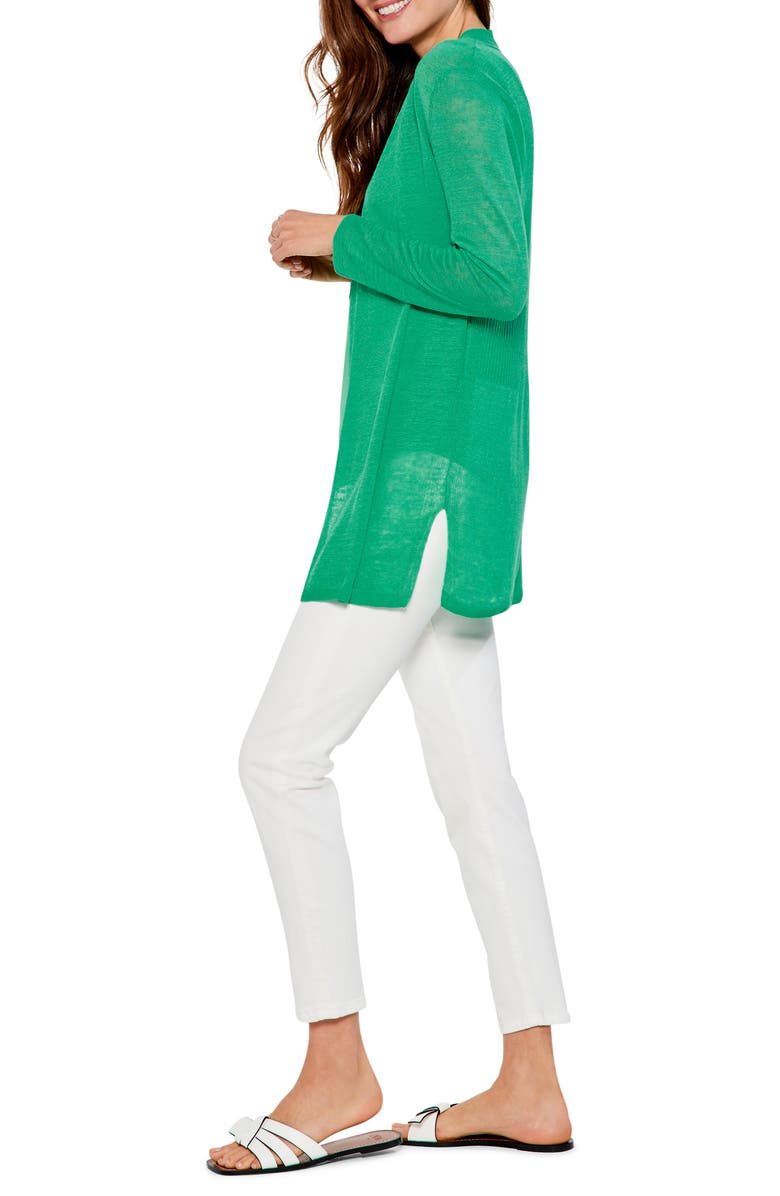 NIC+ZOE Long Linen Blend Cardigan, Alternate, color, 