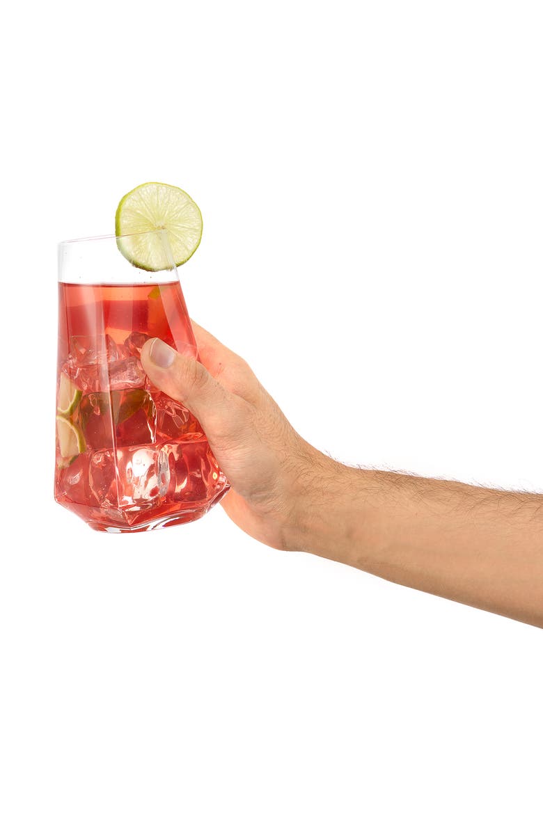 JoyJolt Infiniti Crystal Highball Glass - Set of 4, Alternate, color, Glass