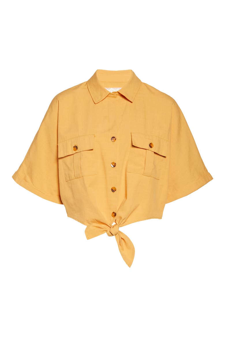 Tucson Button Front Top, Alternate, color, APRICOT