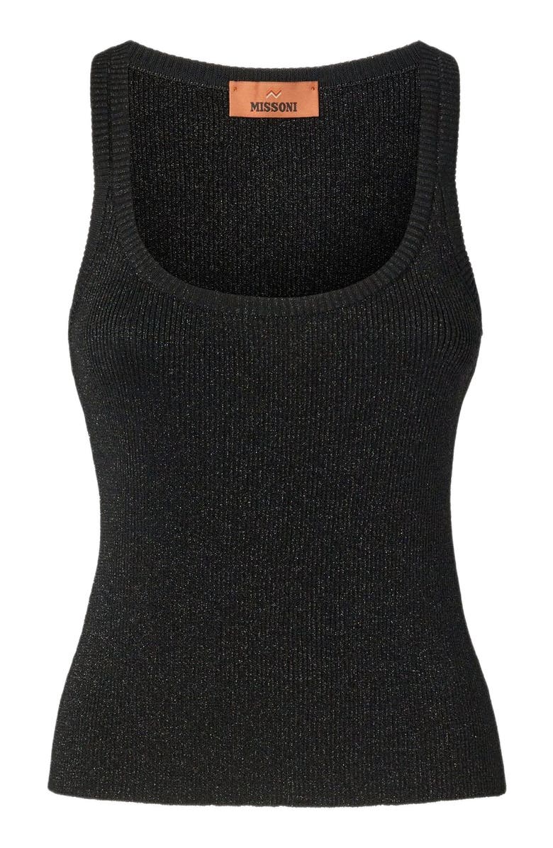 Missoni Viscose Lamé Tank Top, Alternate, color, Black