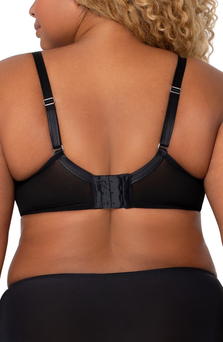 Curvy Couture Tulip Smooth Convertible Underwire Push-Up Bra, Alternate, color, Black