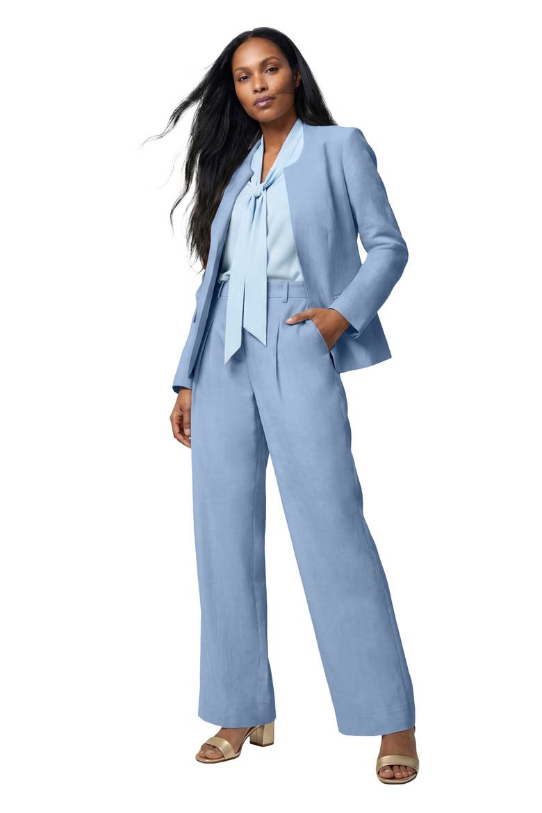Linen Lady Jacket, Main, color, AZURE MIST