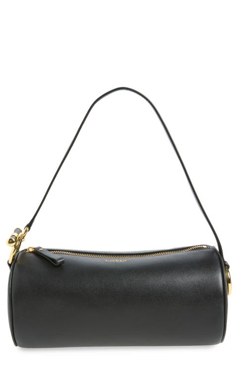 Blke Leather Barrel Shoulder Bag