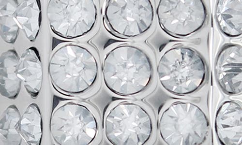 Allsaints Spike Stone Geometric Chubby Huggie Hoop Earrings In Rhodium Plated In Rhodium
