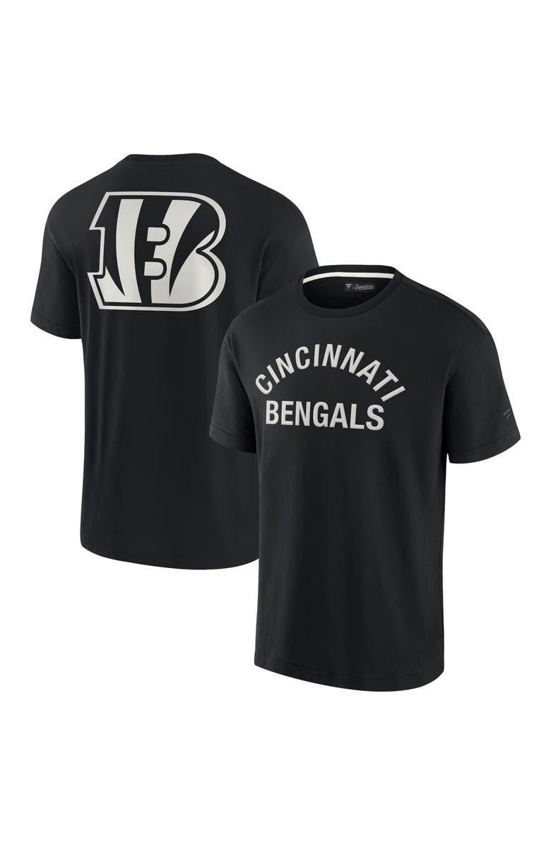 Fanatics Signature Unisex Fanatics Signature Black Cincinnati Bengals Elements Super Soft Short Sleeve T-Shirt, Main, color, Black