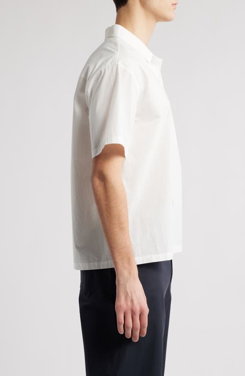 Frame Short Sleeve Button-up Shirt In Natural