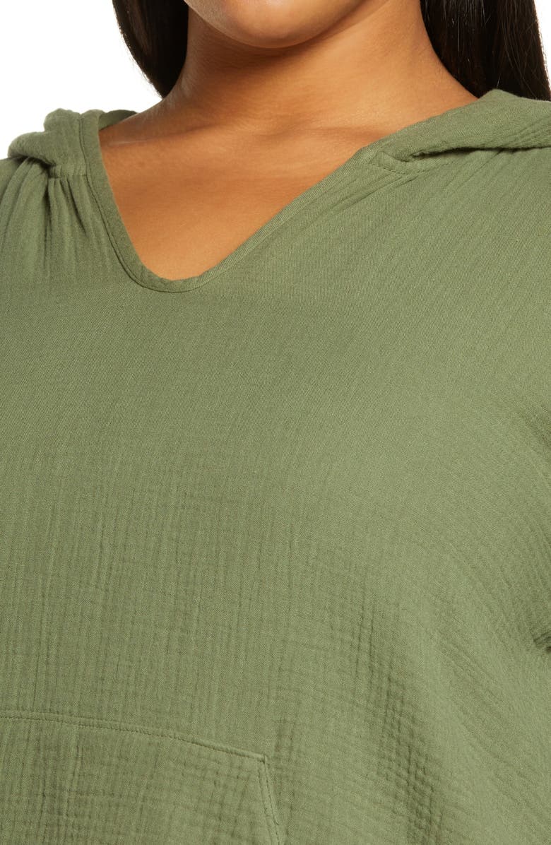 Caslon<sup>®</sup> Double Gauze Linen Blend Hoodie, Alternate, color,