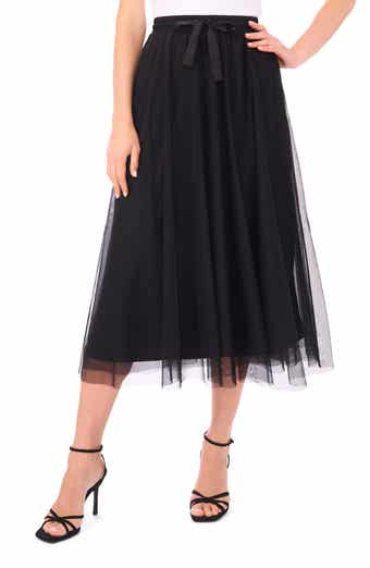Halogen® Bow Tulle Midi Skirt