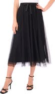 Halogen® Bow Tulle Midi Skirt
