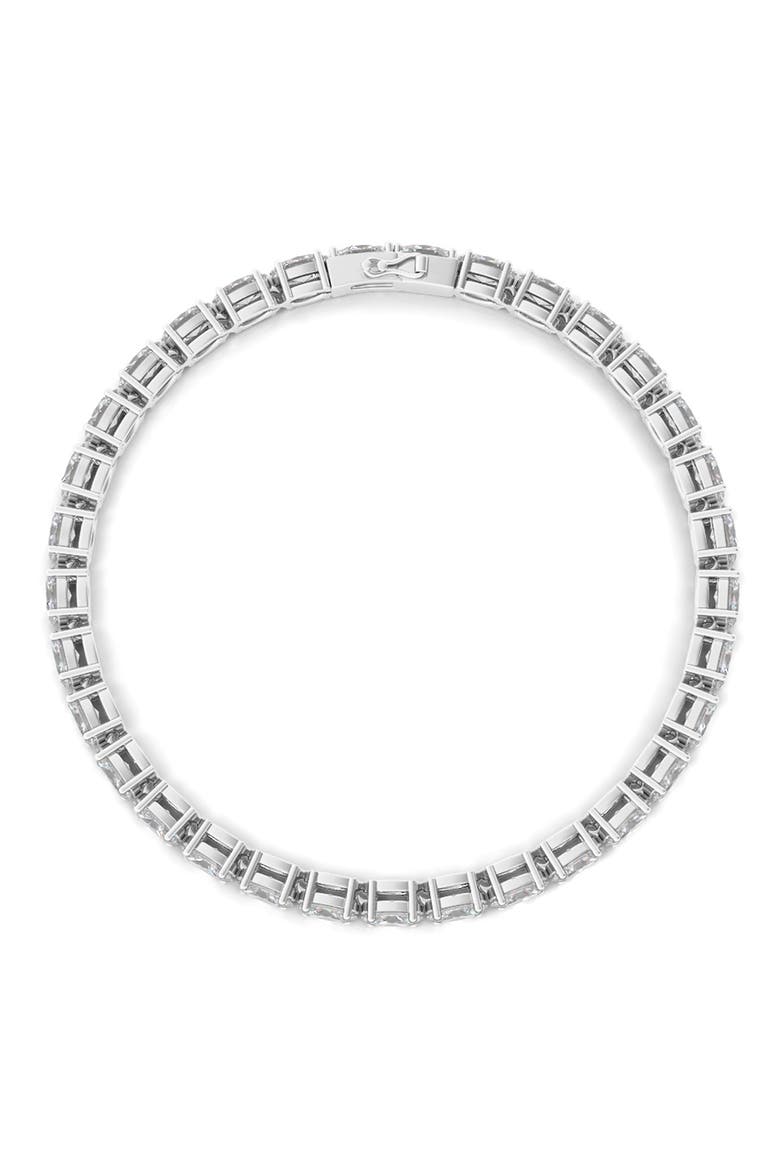 Sideways Oval Lab Created Diamond Tennis Bracelet, Alternate, color, 18K WHITE GOLD