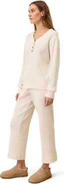 Pact Thermal Waffle Wide Leg Pant