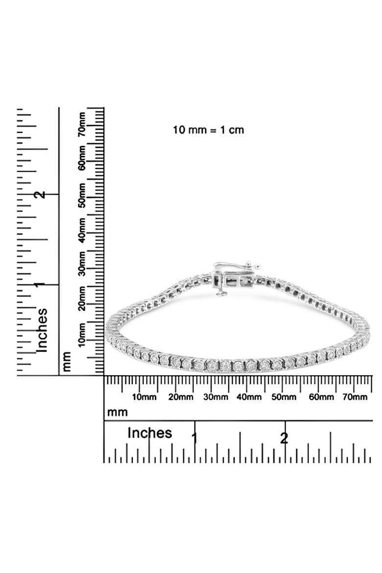 14K White Gold 1.0 Cttw Miracle Set Lab Grown Diamond Tennis, Alternate, color, White