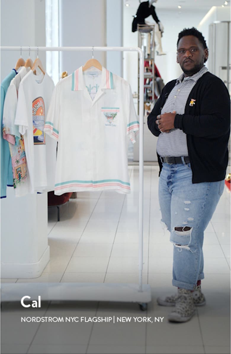 Tennis Club Icon Silk Camp Shirt, sales video thumbnail