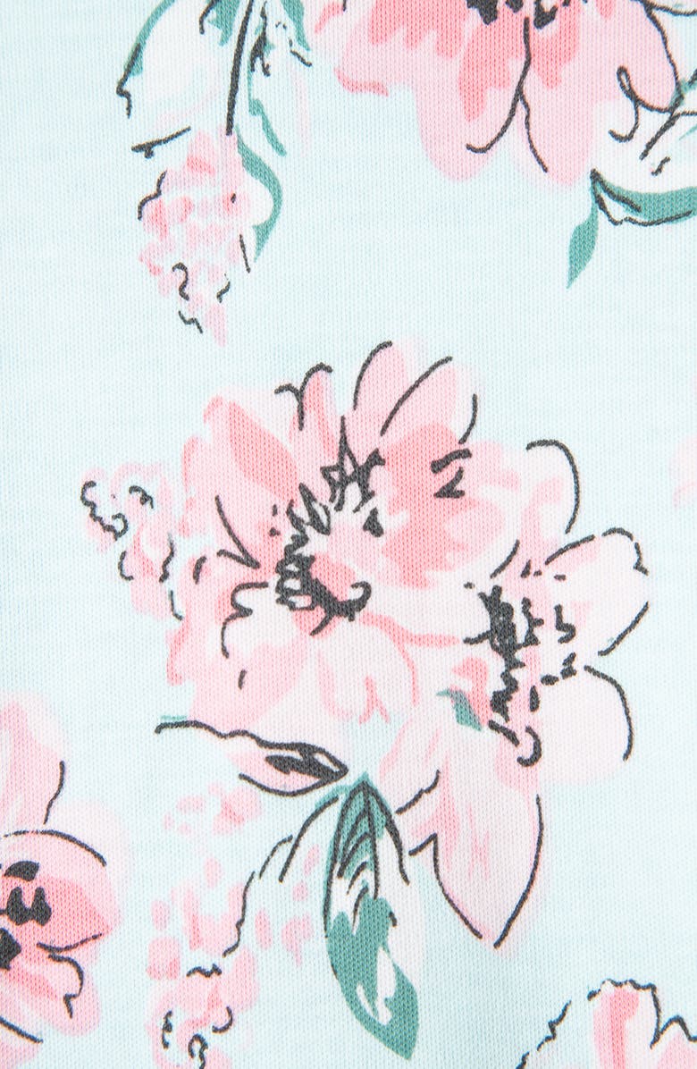 Little Me Floral Dream Cotton Footie & Headband Set, Alternate, color, 