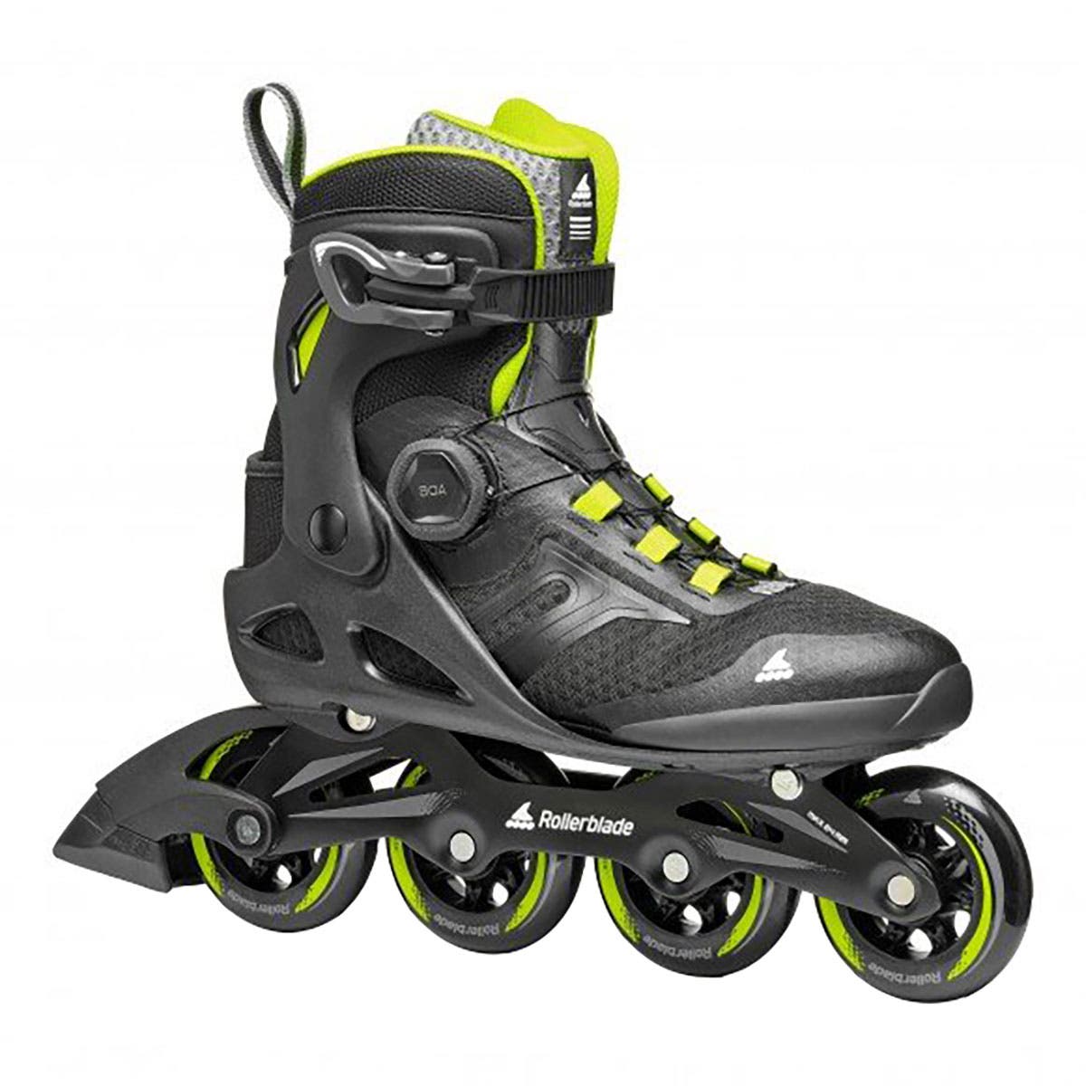 Rollerblade Macroblade 84 BOA Mens Inline Skates, Main, color, Black/Lime