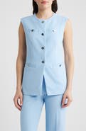 Anne Klein Button-Up Four-Pocket Vest