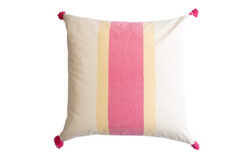 Saroj Handloom Square Pillow Cover with Tassels