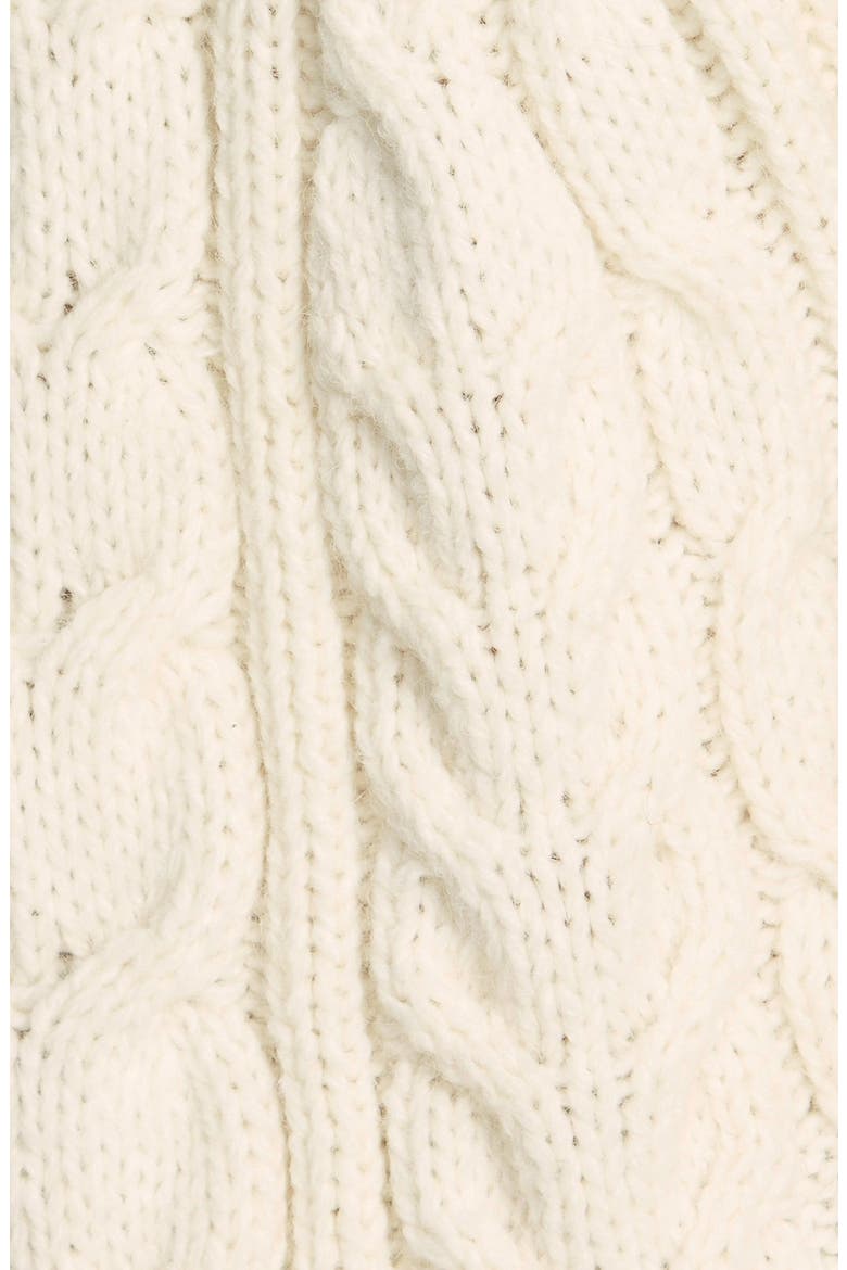 Cable Knit Sweater, Alternate, color, CREAM