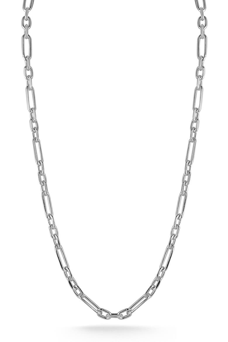 Sterling Silver Figaro Necklace, Main, color, SILVER