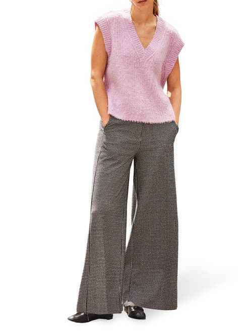 Ro&zo Knit V-neck Vest Jumper In Purple