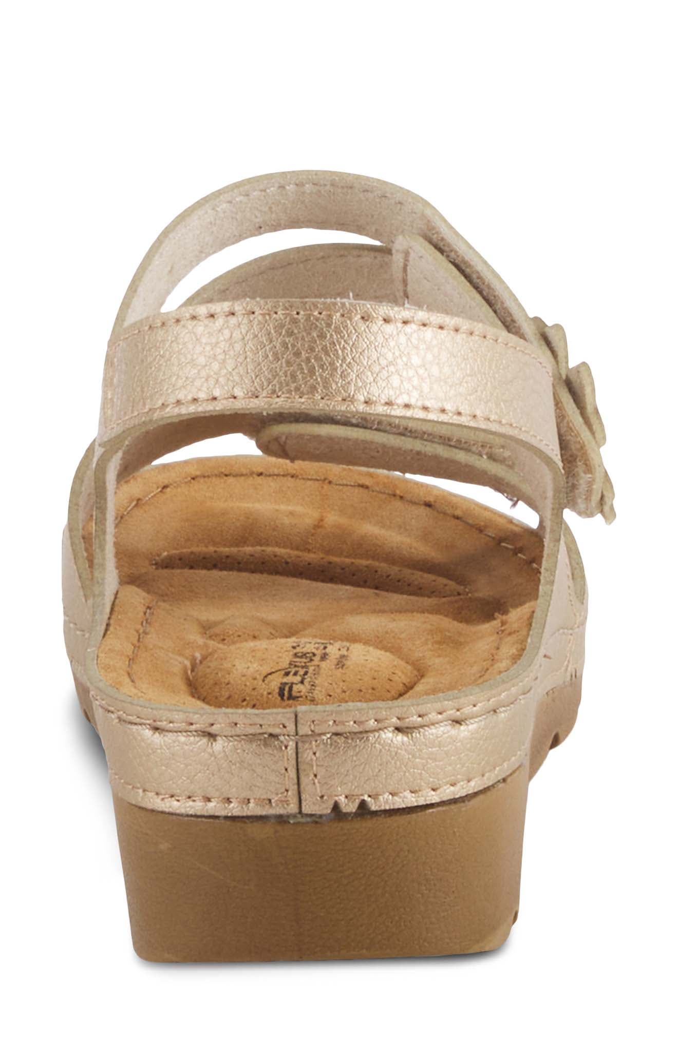 Flexus by Spring Step Poncia Slingback Wedge Sandal, Alternate, color, Gold