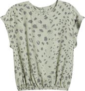 Cloth & Stone Button Back Short Sleeve Top