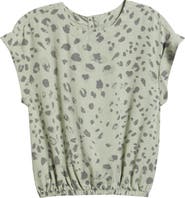 Cloth & Stone Button Back Short Sleeve Top