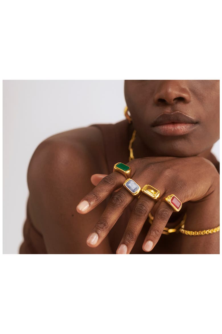 Power Cocktail Ring, Alternate, color, 18CT GOLD VERMEIL/GREEN