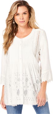 Roaman's Eyelet Big Shirt