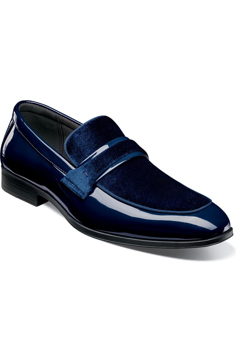 Stacy Adams Spratley Saddle Loafer, Main, color, Navy