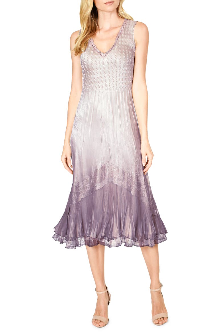 Lace Inset Charmeuse Dress with Jacket, Alternate, color, LOTUS SMOKE OBRE