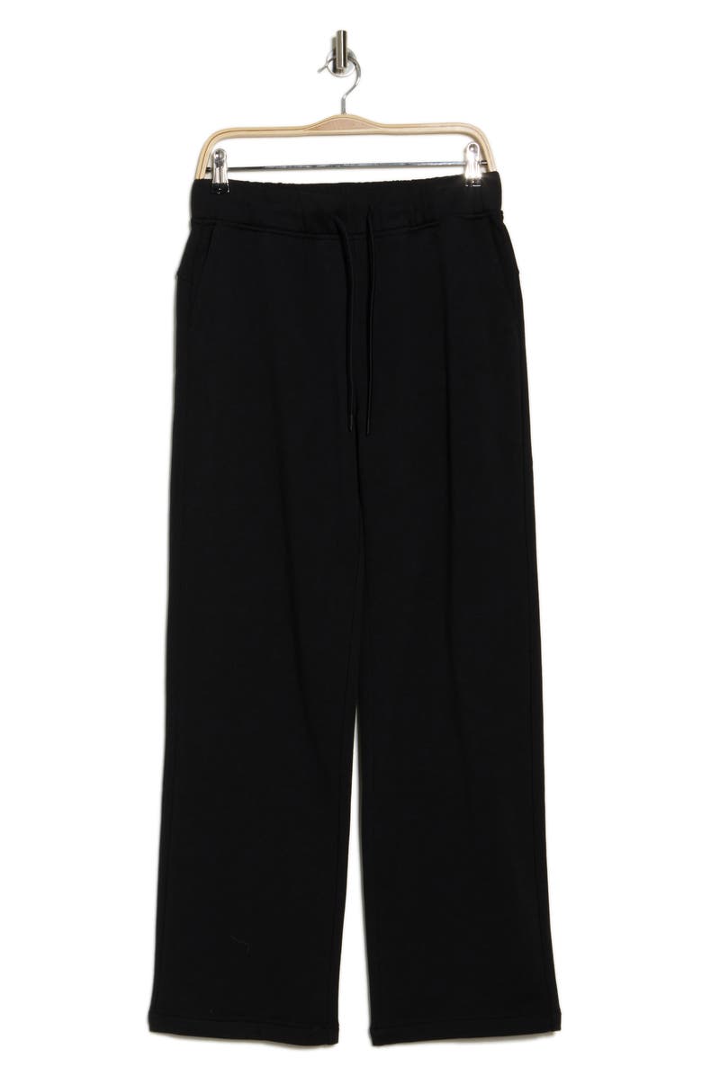 Z by Zella Feather Fleece Straight Leg Sweatpants, Alternate, color, Black