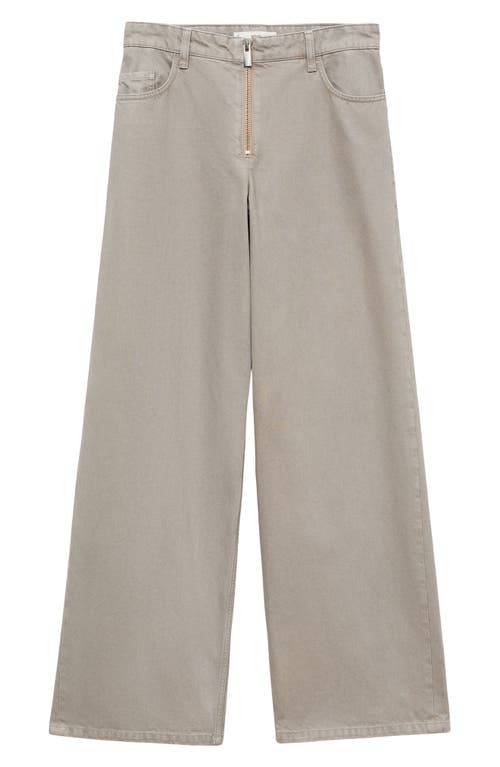 Mango Hunter Wide Leg Jeans In Grey